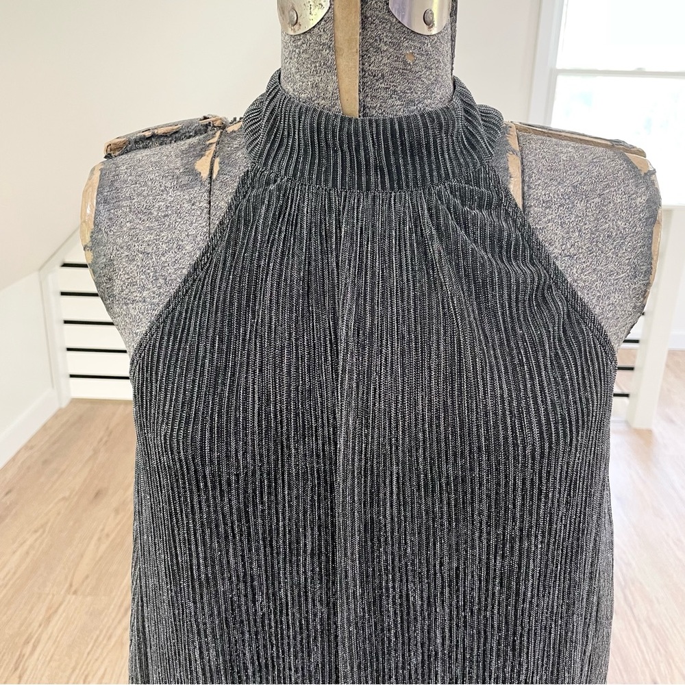 ⚫️
NWT S black and silver sparkly, mock neck, mini dress - Picture 3 of 9